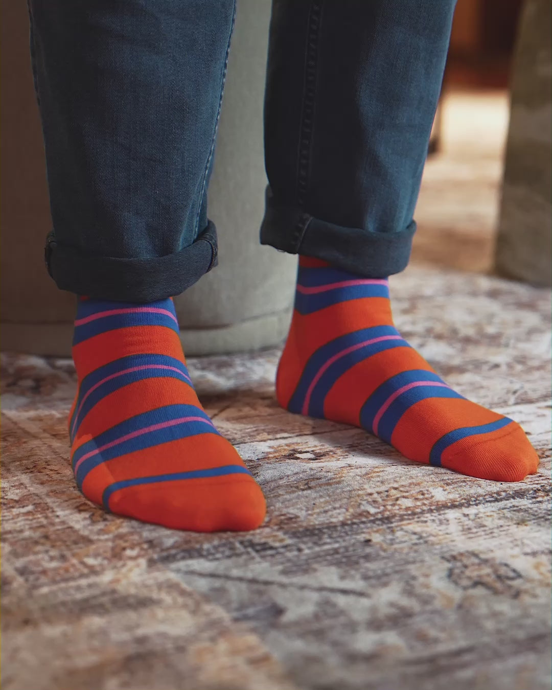 3 Stripes Socks | Orange