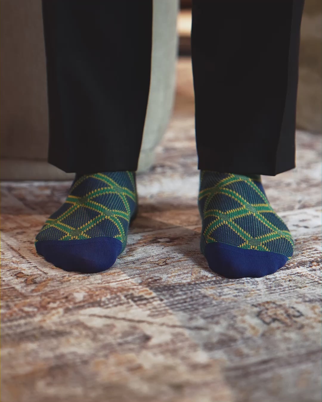 Jacquard Socks | Blue