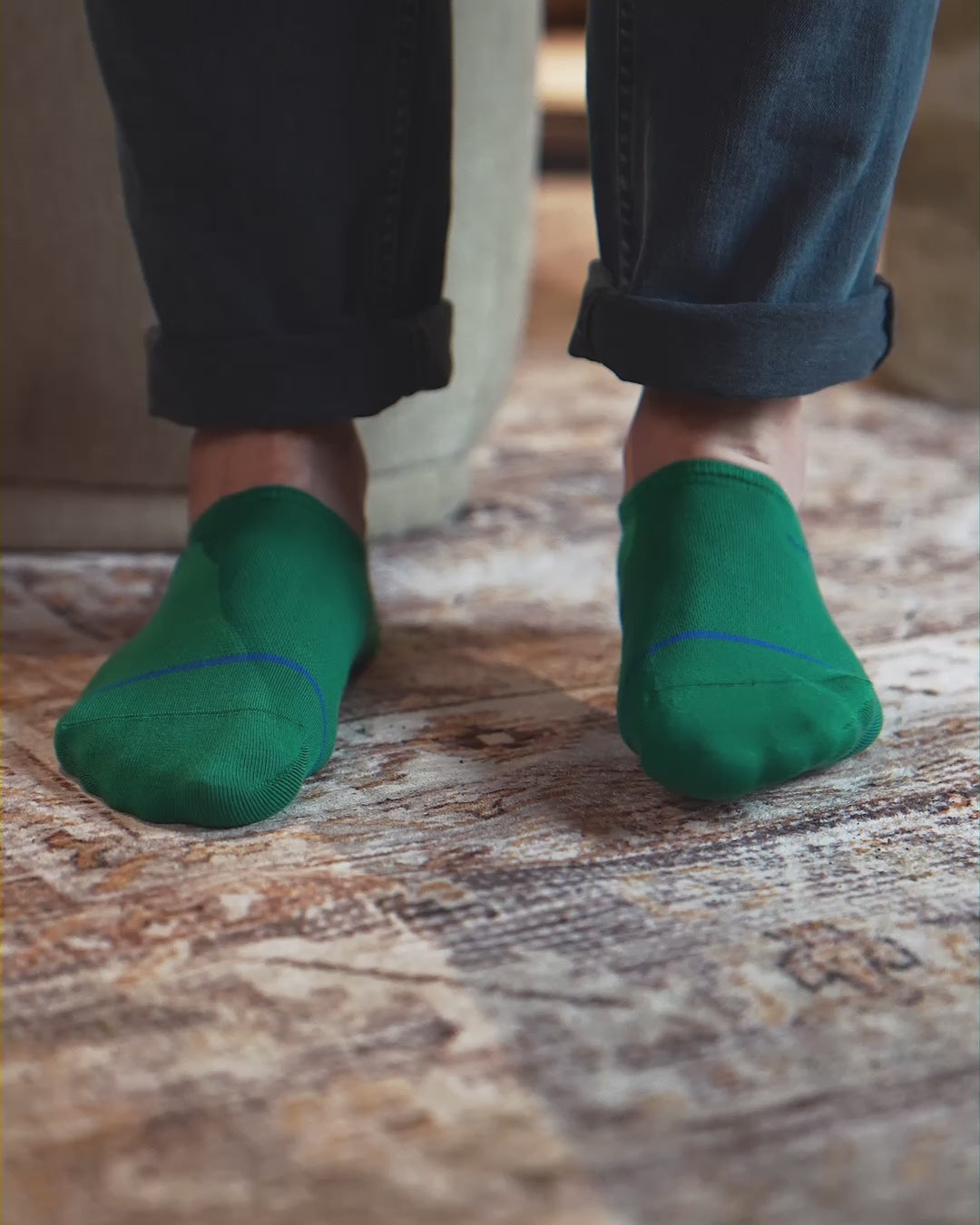 No-Show Socks | Blue & Green (2 Pairs)