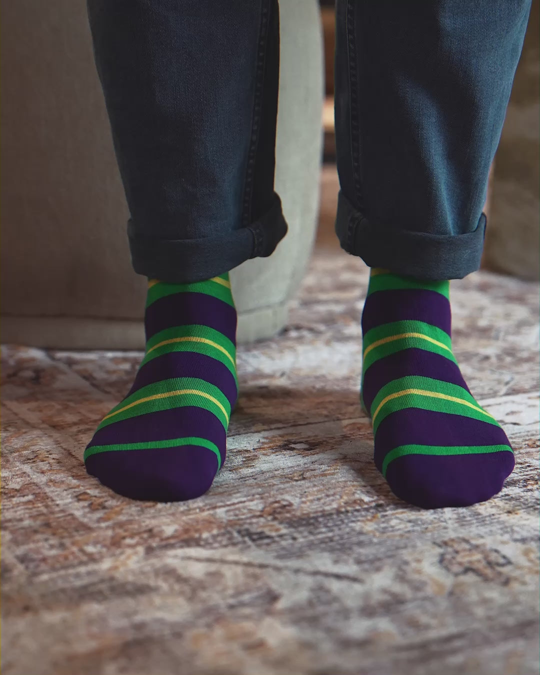 3 Stripes Socks | Purple